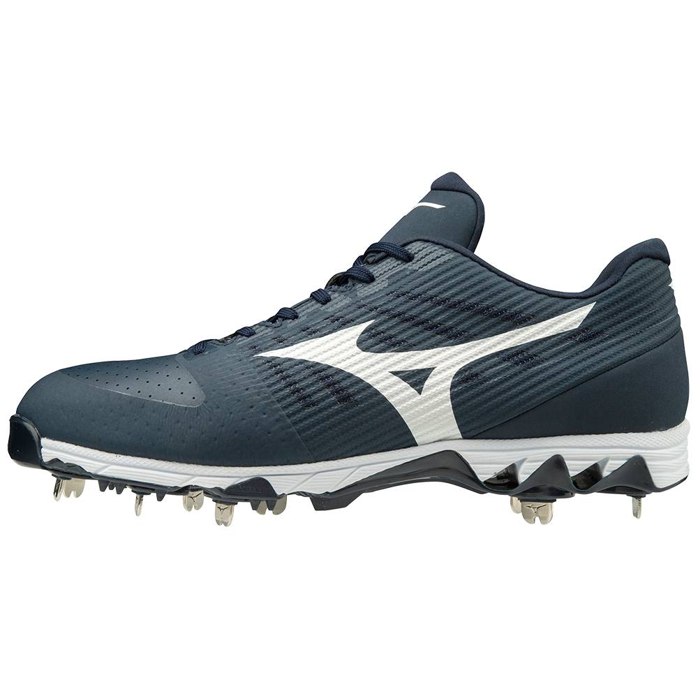 Panske Botasky Mizuno 9-Spike Ambition Nizke Metal Námornícka Modrá/Biele Vypredaj HSMY75682